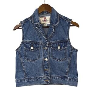 Vintage 80s Levi's Jeans for Women Denim Vest Size S Made Hong Kong WPL 423